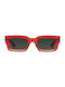 Meller Sunglasses with Red Plastic Frame and Green Lens KAY-SCARLETOLI