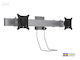 Multibrackets Монтиран на стена Стойка за 2 Монитори до 28" Сив (MB-4900)