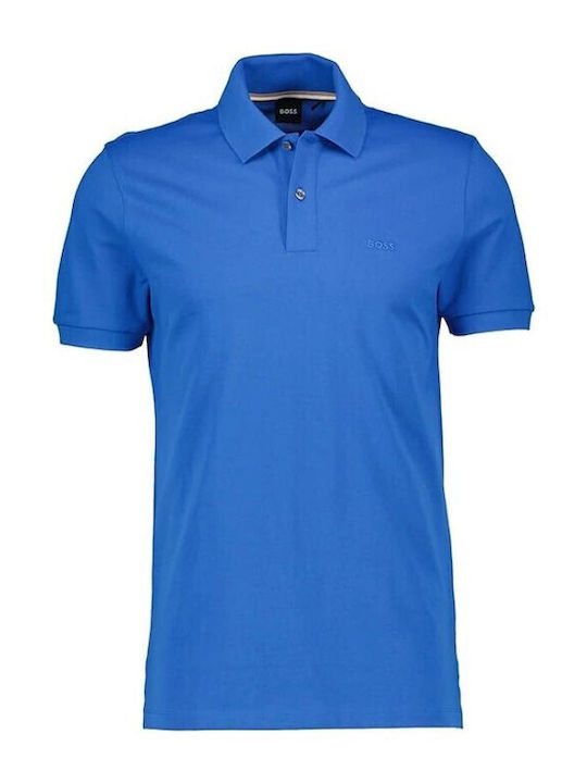 Boss Pallas Polo Herrenbluse Kurzarm Blaue