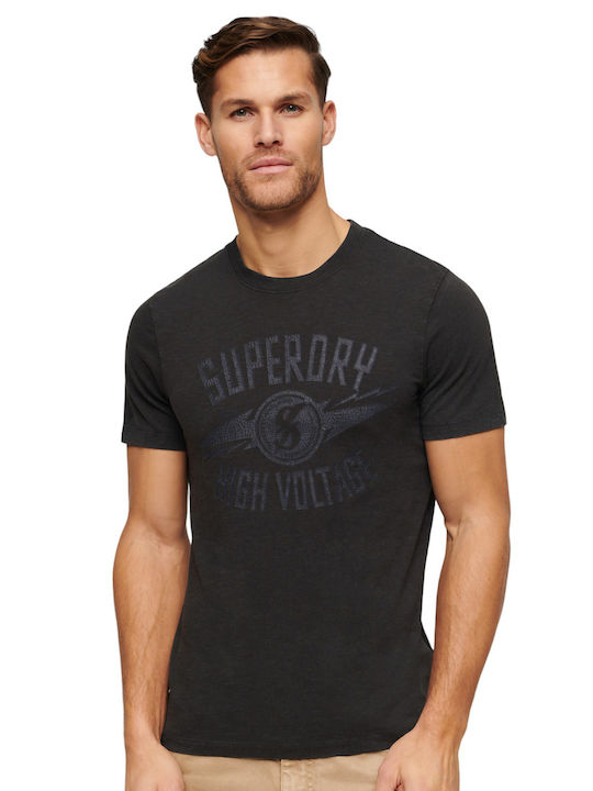 Superdry Ανδρικό T-shirt Κοντομάνικο Μαύρο