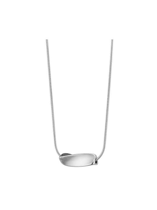 Steel necklace Rectangular necklace