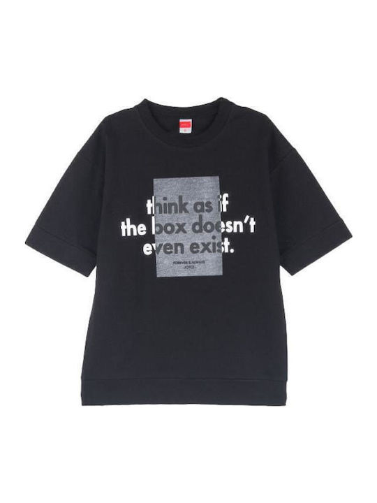 Joyce Παιδικό T-shirt Μαύρο Forever