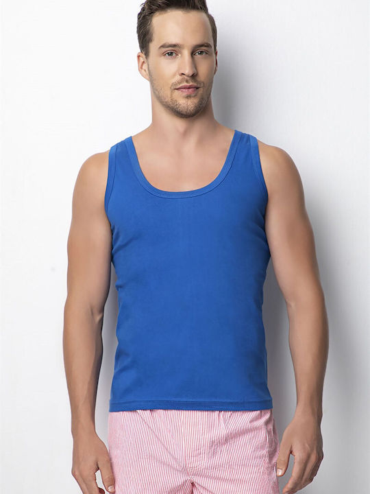 Donex Men's Undershirt Sleeveless BLUE