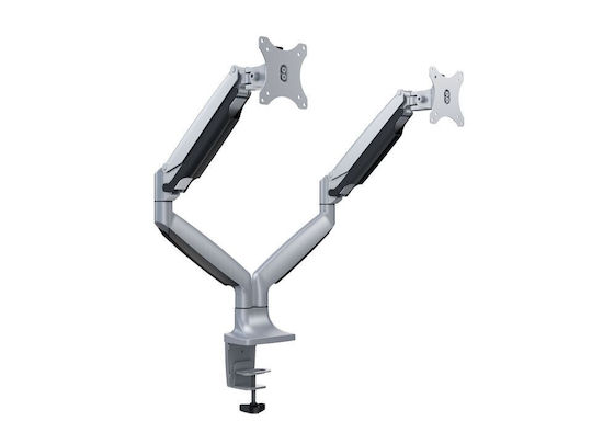 Multibrackets Suport Birou pentru 2 Monitoare până la 27" cu Braț Gri (MB-3279)