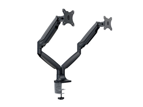 Multibrackets Stand Desk Mounted for 2 Monitors up to 27" with Arm (MB-3286)