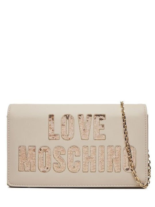 Moschino Damen Tasche Schulter Beige