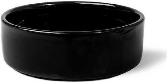 Glee Ceramic Bowl Food & Water for Dog & Cat with Base 400ml in Black Color