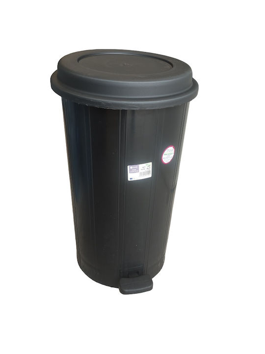 Viomes Waste Bin Waste Plastic with Pedal Black 32lt 1pcs