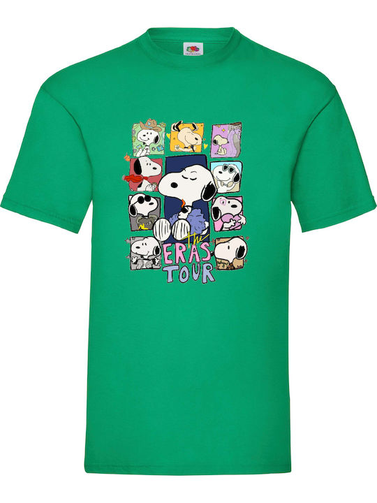 Green Tshirt Snoopy The Eras Tour Original Fruit Of The Loom 100% Cotton No4