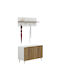 Delphine Entry Furniture with Hanger & Shoe Rack Black 80x31.3x41cm