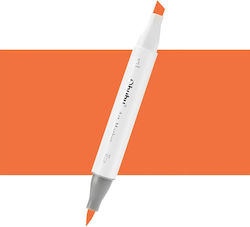 Ohuhu Honolulu Brush & Chisel Cadmium Orange YR190 6mm