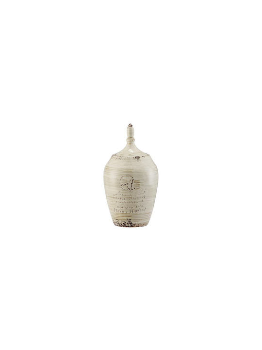 Decorative Vase Beige 17x17.15cm