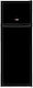 Vox Electronics Kühlschrank mit Doppeltür 213Es H145xB54xT57cm. Schwarz KG 2500 BE