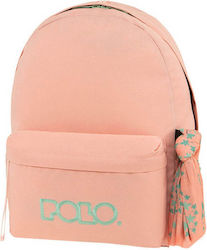 Polo Original Scarf Σακίδιο Σχολική Τσάντα Πλάτης Γυμνασίου - Λυκείου σε Ροζ χρώμα 2024