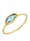 Elor Ring with Stones made of Silver Gold Plated