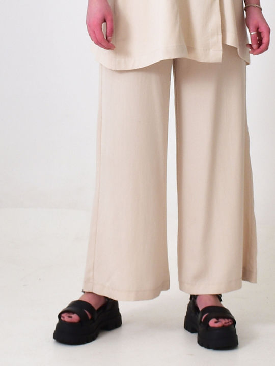 Damen Stoff Hose Beige