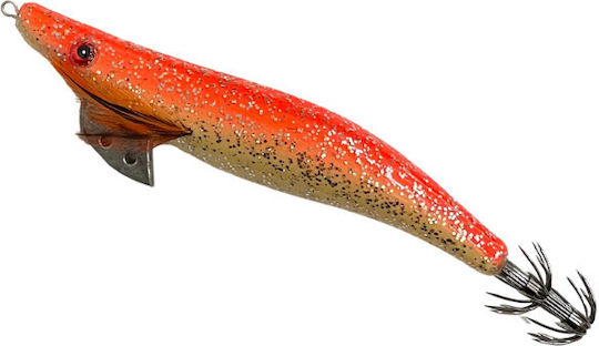 Nakazima Tintenfisch-Jigs Leuchtend 15cm White-orange