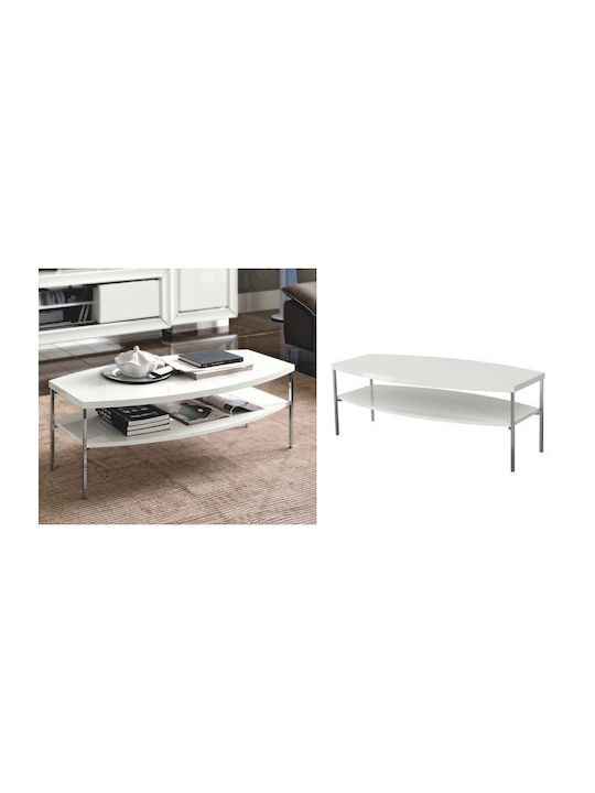 Oval Coffee Table Dama White L118xW58xH43cm