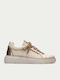 Γυναικεία Flatforms Sneakers Μπεζ - Χρυσό