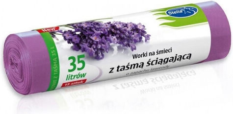 Stella Săculeți de Gunoi Capacitate 35lt cu Șnur 15buc Violet
