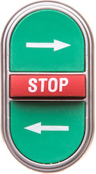 Buton de acționare triplă verde/roșu /deplasare stânga-dreapta Stop/ cu auto-revenire Lpcb7365