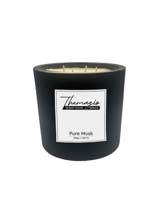 Themagio Αρωματικό Κερί Σόγιας Pure Musk Σε Βάζο 700gr 12.3x12εκ. 77253