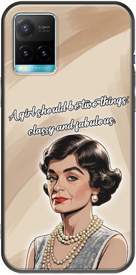 Brilliant Business Minds - Coco Chanel Back Cover Silicon Multicolor (Vivo Y21s)
