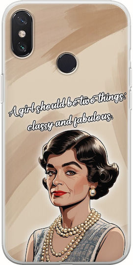 Brilliant Business Minds - Coco Chanel Задна корица Силикон Многоцветен (Redmi Note 6 Pro)
