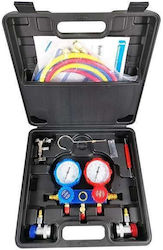 Aluminum Manifold Gauge Set with Flow Indicator for Freon Hl18668-189 Aluminum Manifold Gauge Set with Flow Indicator for Freon Hl18668-189