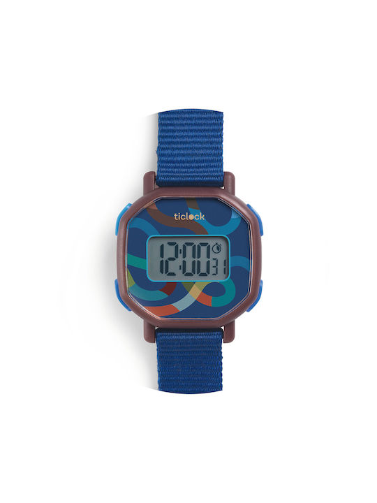 Djeco Kinder Digitaluhr mit Kautschuk/Plastik Armband Blau