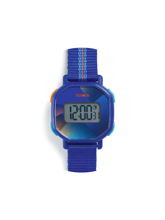 Djeco Kinder Digitaluhr mit Kautschuk/Plastik Armband Blau