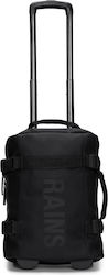 Rains Texel Cabin Bag Mini Cabin Travel Bag Black with 2 Wheels