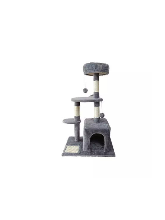 Denik Pets Ονυχοδρόμιο Γατόδεντρο Γκρι 4 επιπέδων 60x40x84εκ.