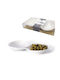 ArteLibre Ceramic Dessert Divided Serving Plate Bowl White 14.5x26x4cm