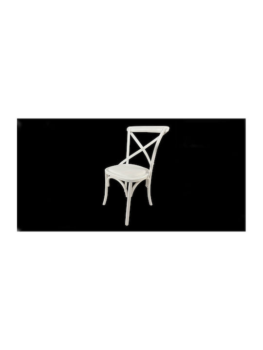Stühle Cafe Weiß 1Stück 45x43x90cm