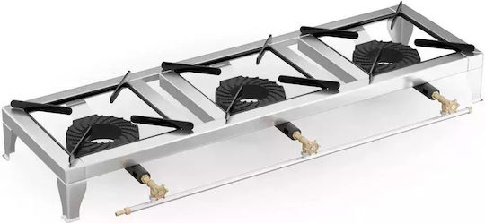 Thermogatz GΧ30 Φ18 Επιτραπέζια Εστία Υγραερίου Τριπλή Inox