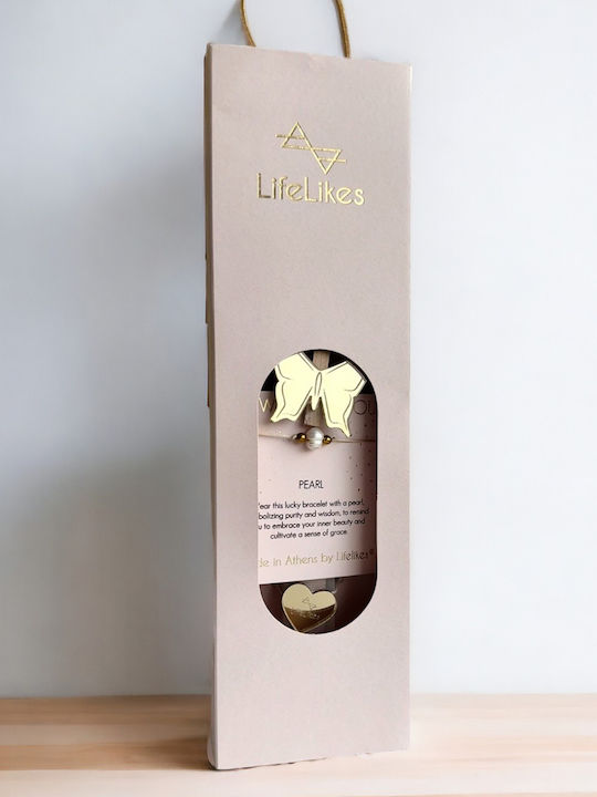 Lifelikes Women's "butterfly" candle with pink bracelet in a box