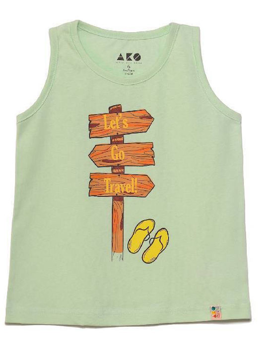 abo Children's Blouse Sleeveless Green