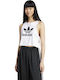 Trefoil Damen Sport Bluse Ärmellos Weiß
