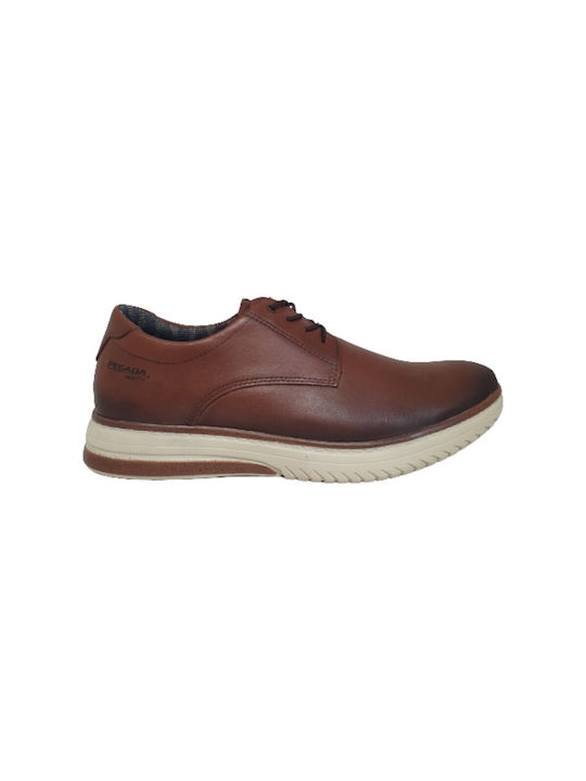 Pegada Men's Leather Casual Shoes Brown