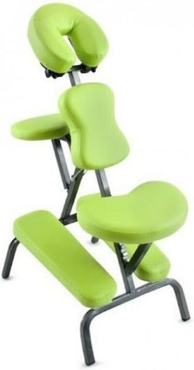 Quirumed Metallic Folding Green Massage and Physiotherapy Chair 95x50cm
