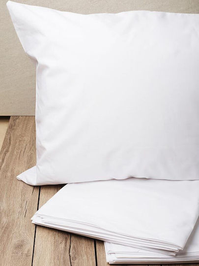 Politishome Hotel Sheet White Single 160x270cm Cotton & Polyester 1pcs