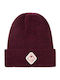 Beanie Unisex Σκούφος Πλεκτός σε Μπορντό χρώμα