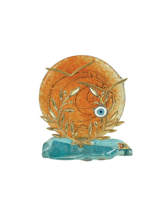 Marhome Διακοσμητική Ελιά Φουτζι από Γυαλί 12x10.5cm