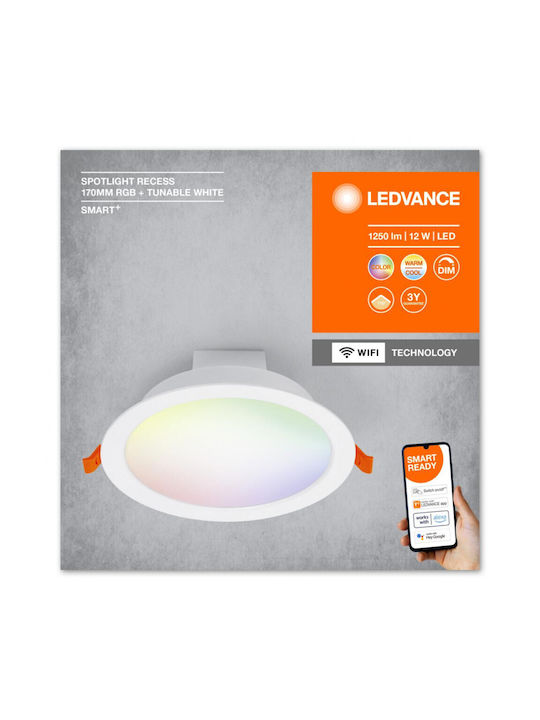 Osram Paralelogram Spot Încorporat cu LED Integrat RGB Alb 17x5.7cm. 1buc