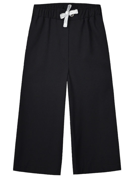 Energiers Pantalon Larg din In pentru Copii Negru Energiers Pantalon Larg din In pentru Copii Negru