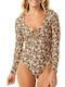 Rip Curl One-Piece Swimsuit Brown