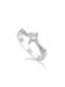 Single Stone from White Gold 14K