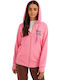 Women's Sweatshirt Jacket Hooded Pink