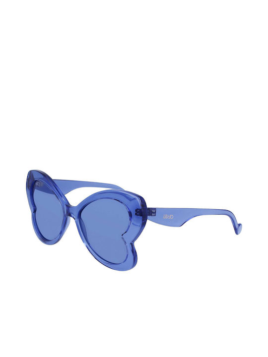 Liu Jo Women's Sunglasses with Blue Plastic Frame and Blue Lens